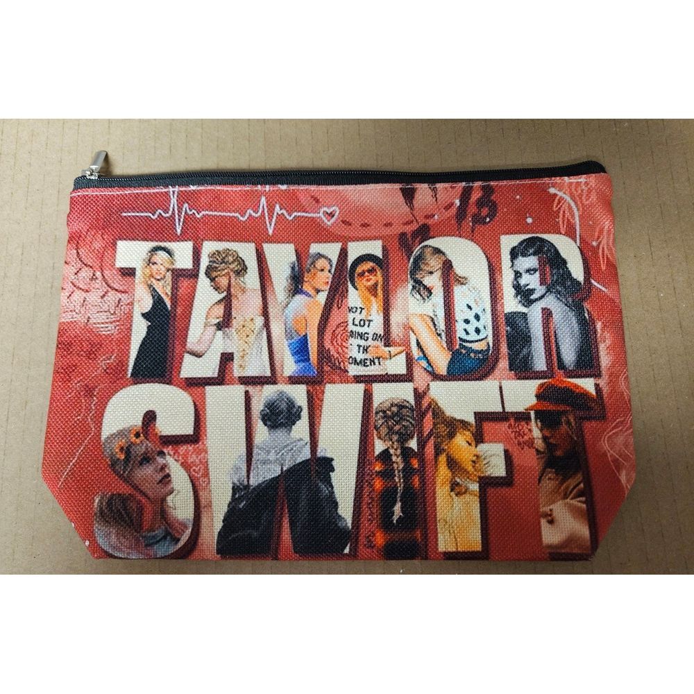 Taylor Swift Zippered‎ Pouch Red New
